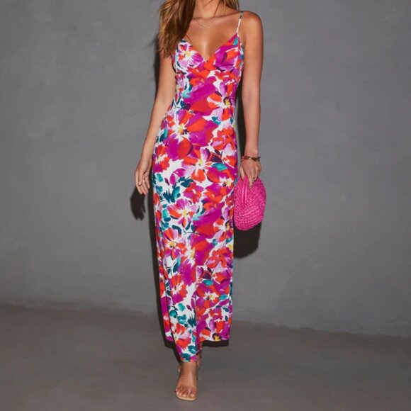 Vici Jazelle Floral Maxi Slip Dress - Picture 1 of 12